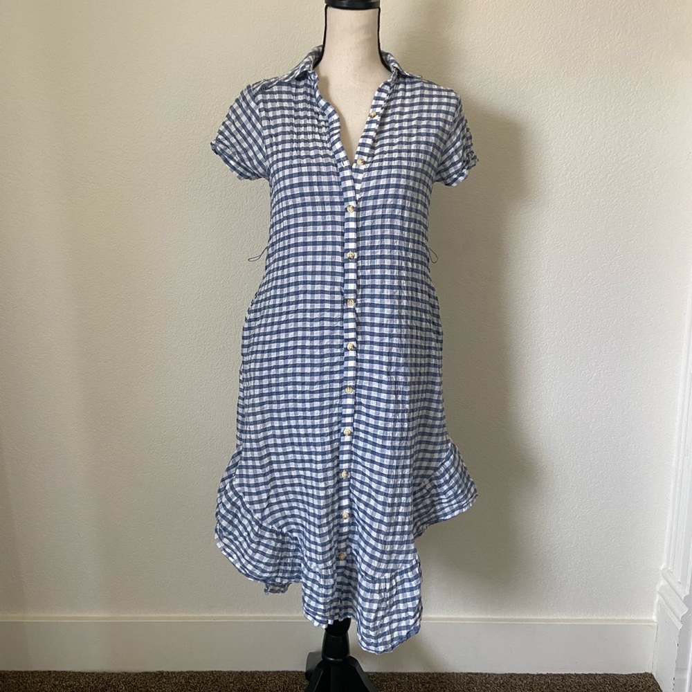 Anthropologie Maeve Gingham Midi Dress XXSP